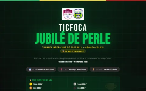 TICFOCA — Jubilé de Perle